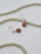 Load image into Gallery viewer, 'Junonia' Gemstone Bead French 'V' Dangle Earrings