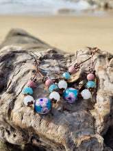Load image into Gallery viewer, 'Volute' Glass Lampwork Bead Earrings