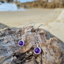 Load image into Gallery viewer, 'Junonia' Gemstone Bead French 'V' Dangle Earrings