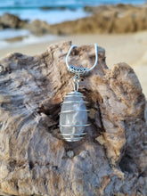Load image into Gallery viewer, 'Anadara' Polished Beach Stone Caged Pendants