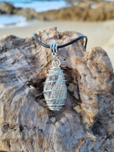 Load image into Gallery viewer, 'Anadara' Polished Beach Stone Caged Pendants