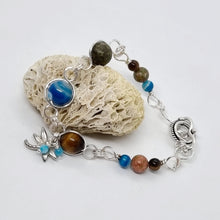 Load image into Gallery viewer, 'Nautilus' Gemstone Bead Toggle Clasp Bracelet
