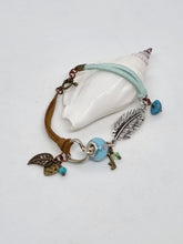Load image into Gallery viewer, 'Ricina' Charm & Gemstone Leather Boho Bracelets
