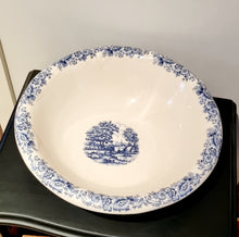 Load image into Gallery viewer, Vintage Bone China Hand Painted Blue & White Willow Pitcher & Wash Bowl Set