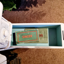 Load image into Gallery viewer, Revamped Shabby Chic Vintage Singer Sewing Machine & Cabinet