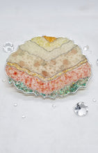 Load image into Gallery viewer, Lemon Citrus & Silver Glitter Washi Tape Geode Resin Coasters