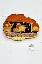 Load image into Gallery viewer, Lotus Flower & Gold Glitter Washi Tape Geode Resin Coasters