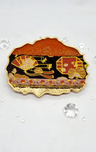 Load image into Gallery viewer, Lotus Flower & Gold Glitter Washi Tape Geode Resin Coasters