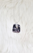Load image into Gallery viewer, Polished Rhodonite Pendant & Sterling Silver Snake Chain Necklace