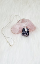 Load image into Gallery viewer, Polished Rhodonite Pendant & Sterling Silver Snake Chain Necklace