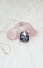 Load image into Gallery viewer, Polished Rhodonite Pendant & Sterling Silver Snake Chain Necklace