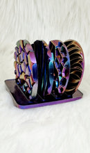 Load image into Gallery viewer, Holographic Resin Coasters & Coaster Holder Set #1