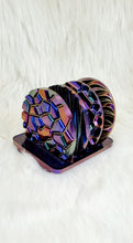Load image into Gallery viewer, Holographic Resin Coasters & Coaster Holder Set #1