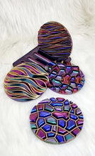 Load image into Gallery viewer, Holographic Resin Coasters & Coaster Holder Set #1