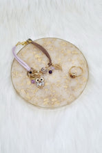 Load image into Gallery viewer, White & Gold Leaf Resin Jewellery Tray