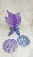 Load image into Gallery viewer, Handcrafted Super Sparkle Mermaid Tail Pot Plant Stand