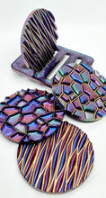 Load image into Gallery viewer, Holographic Resin Coasters & Coaster Holder Set #2