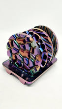 Load image into Gallery viewer, Holographic Resin Coasters & Coaster Holder Set #2
