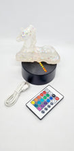 Load image into Gallery viewer, Glitter Unicorn Figurine Lamp & Multi Colour Changing LED Light Base With Remote Control