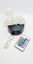 Load image into Gallery viewer, Glitter Unicorn Figurine Lamp & Multi Colour Changing LED Light Base With Remote Control