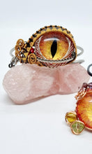 Load image into Gallery viewer, Handcrafted Silver Dragons Eye Upcycled Cuff Bangle