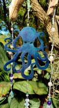 Load image into Gallery viewer, Gemstone & Crystal Bead Driftwood Colour Change Octopus Wind Chime & Sun Catcher Mobile