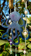 Load image into Gallery viewer, Gemstone & Crystal Bead Driftwood Colour Change Octopus Wind Chime & Sun Catcher Mobile