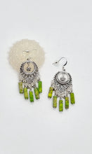 Load image into Gallery viewer, 'Mayola' Imperial Jasper Tube Bead Dangle Earrings
