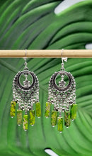 Load image into Gallery viewer, 'Mayola' Imperial Jasper Tube Bead Dangle Earrings