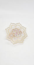Load image into Gallery viewer, Chunky Glitter Translucent Mandala Flower Resin Coaster Set