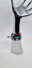 Load image into Gallery viewer, 'Tusk' Leather Boho Triple Wrap Gemstone Bead Bracelet