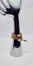 Load image into Gallery viewer, 'Tusk' Leather Boho Triple Wrap Gemstone Bead Bracelet