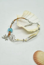Load image into Gallery viewer, 'Moneta' Silver & Bronze Leather Boho Charm Anklets