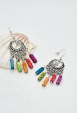 Load image into Gallery viewer, 'Mayola' Imperial Jasper Tube Bead Dangle Earrings