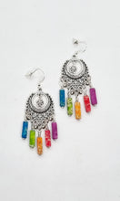 Load image into Gallery viewer, 'Mayola' Imperial Jasper Tube Bead Dangle Earrings