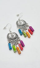 Load image into Gallery viewer, 'Mayola' Imperial Jasper Tube Bead Dangle Earrings