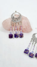 Load image into Gallery viewer, 'Felina' Silver Charm Imperial Jasper Dangle Earrings