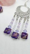 Load image into Gallery viewer, 'Felina' Silver Charm Imperial Jasper Dangle Earrings