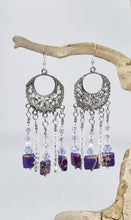 Load image into Gallery viewer, 'Felina' Silver Charm Imperial Jasper Dangle Earrings