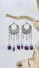 Load image into Gallery viewer, 'Felina' Silver Charm Imperial Jasper Dangle Earrings