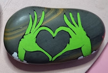 Load image into Gallery viewer, Set of 3 x Grinch Hand-Painted Kindness Rocks