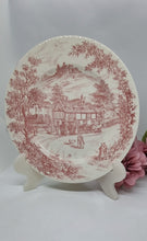 Load image into Gallery viewer, Vintage Swan Inn Dinner Plate Replica in Pink by Churchill England