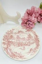 Load image into Gallery viewer, Vintage Swan Inn Dinner Plate Replica in Pink by Churchill England