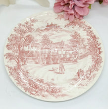 Load image into Gallery viewer, Vintage Swan Inn Dinner Plate Replica in Pink by Churchill England