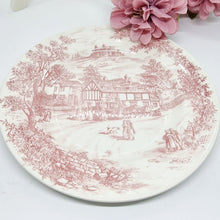Load image into Gallery viewer, Vintage Swan Inn Dinner Plate Replica in Pink by Churchill England