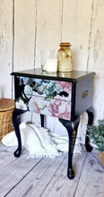 Load image into Gallery viewer, Vintage Shabby Chic Queen Anne Bedside Table