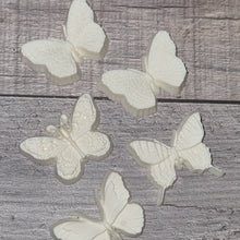 Load image into Gallery viewer, Set of 5 x Resin French Inspired Furniture Embellishment On-lay Applique Butterflies