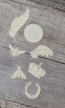 Load image into Gallery viewer, Set of 5 x Resin French Inspired Furniture Embellishment On-lay Applique Butterflies