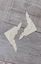 Load image into Gallery viewer, Set of 2 x Resin French Inspired Furniture Embellishment On-lay Applique Corner Scrolls