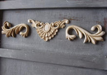 Load image into Gallery viewer, Set of 7 x Resin French Inspired Furniture Embellishment On-lay Applique Mixed Shapes